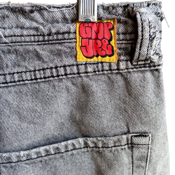 Vintage Y2K Empyre Relax Distressed Gray Denim Jeans Size 33 36x31 Fit - Picture 3 of 11